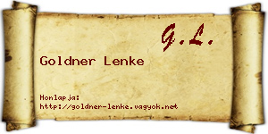 Goldner Lenke névjegykártya